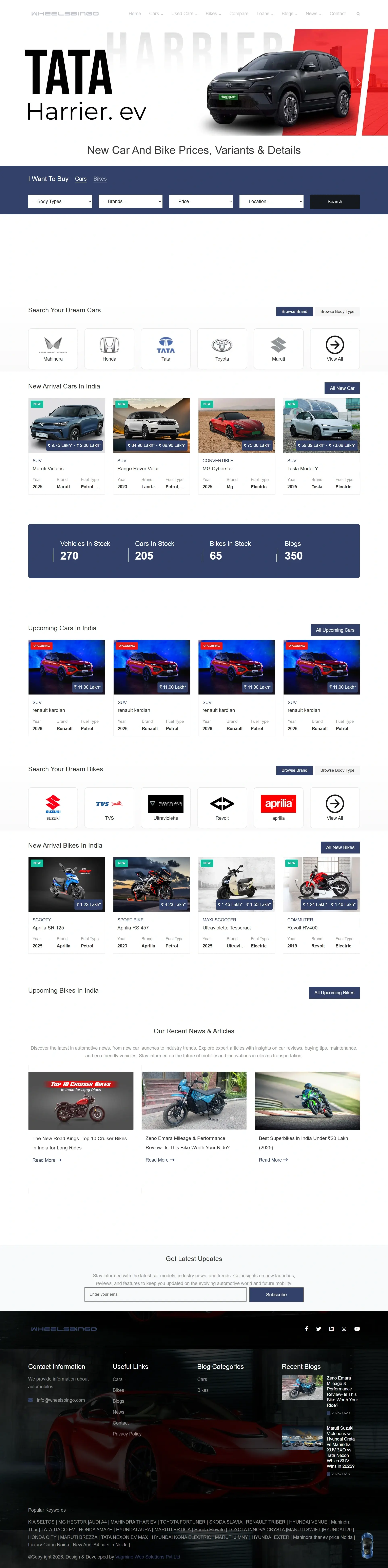Full page screenshot preview of Wheels Bingo website